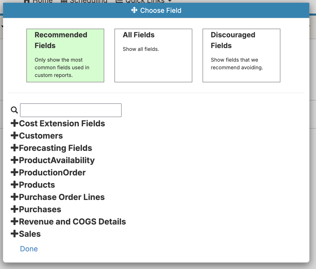 Field Choice Options